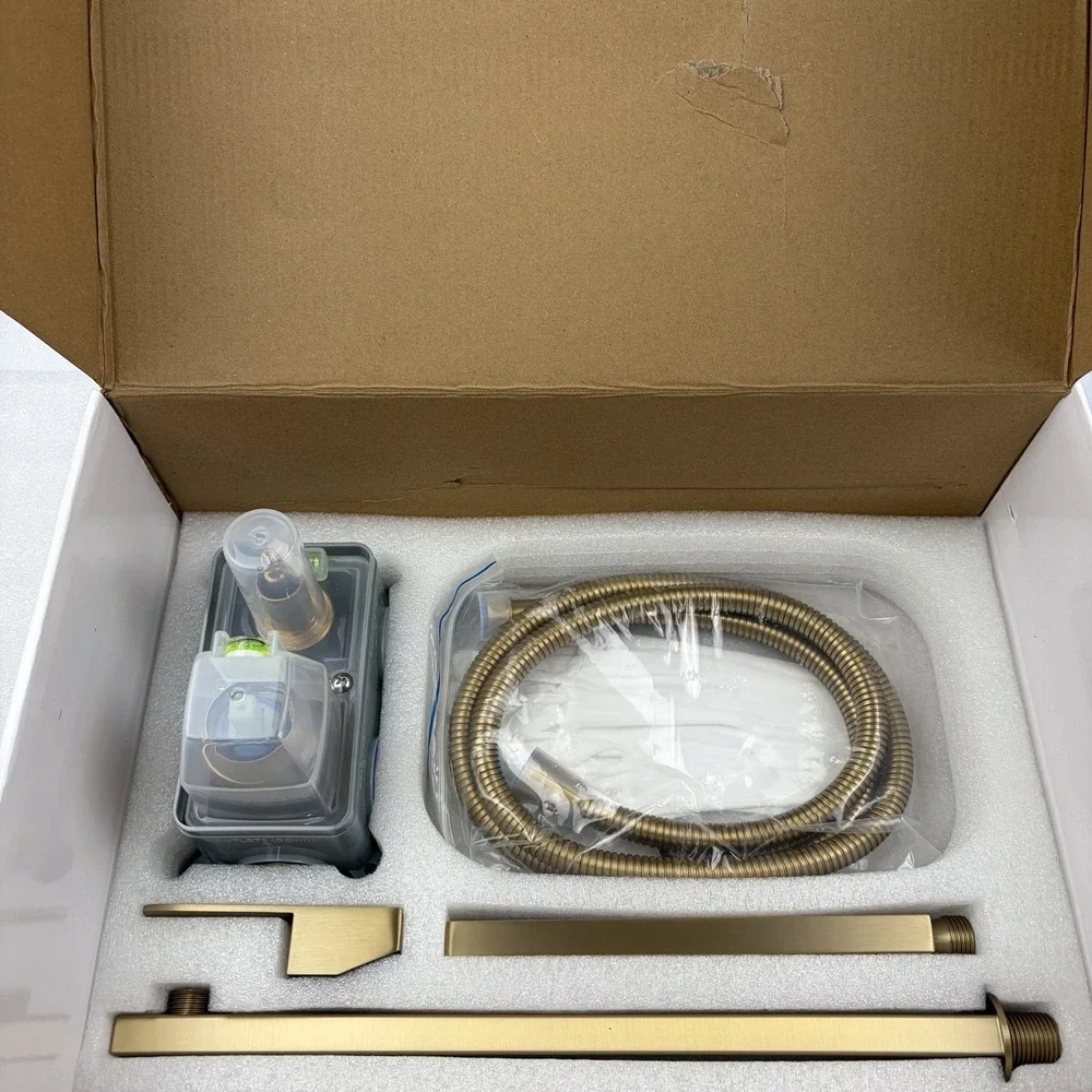 Brushed Gold Shower Faucet Set 10